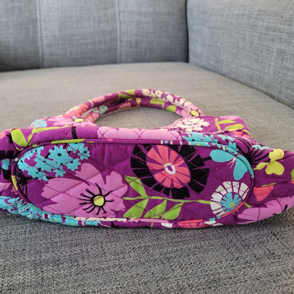Vera Bradley Floral Purple Quilted Small Tote Bag - Picture 4 of 7
